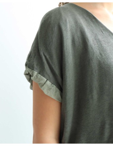 MAGLIA SMANICATA IN SETA E LANA "PALO"