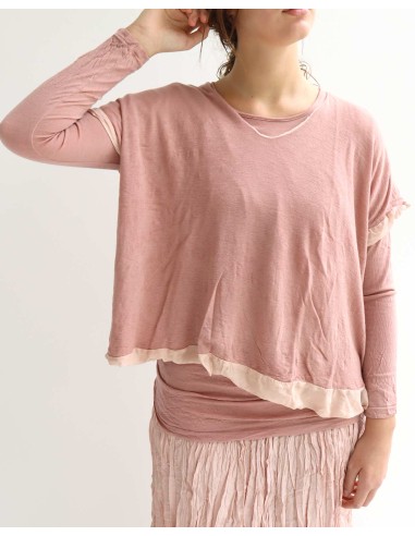 MAGLIA SMANICATA IN SETA E LANA "PALO"