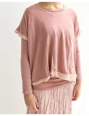 MAGLIA SMANICATA IN SETA E LANA "PALO"