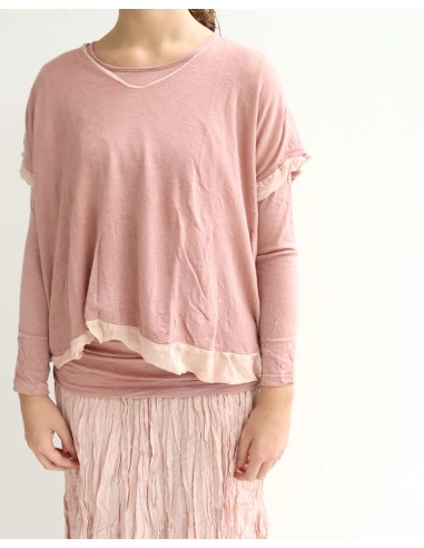 MAGLIA SMANICATA IN SETA E LANA "PALO"