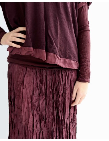 MAGLIA SMANICATA IN SETA E LANA "PALO"