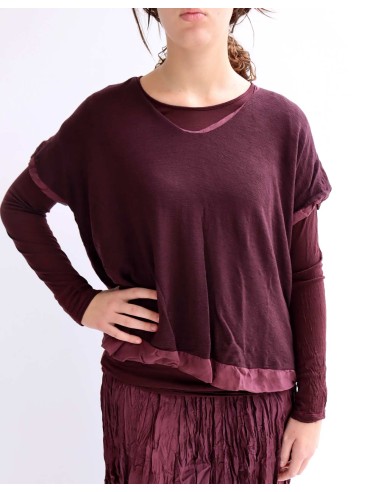 MAGLIA SMANICATA IN SETA E LANA "PALO"