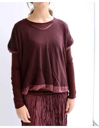 MAGLIA SMANICATA IN SETA E LANA "PALO"