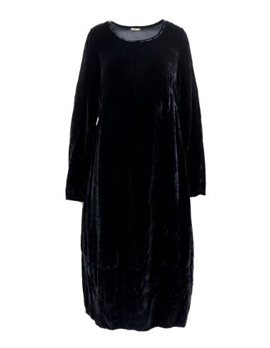 ABITO IN VELLUTO DI SETA ED ECOVISCOSA “FOSSA”