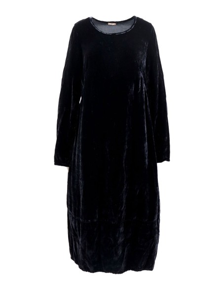 ABITO IN VELLUTO DI SETA ED ECOVISCOSA “FOSSA”