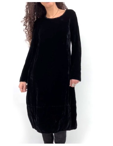 ABITO IN VELLUTO DI SETA ED ECOVISCOSA “FOSSA”