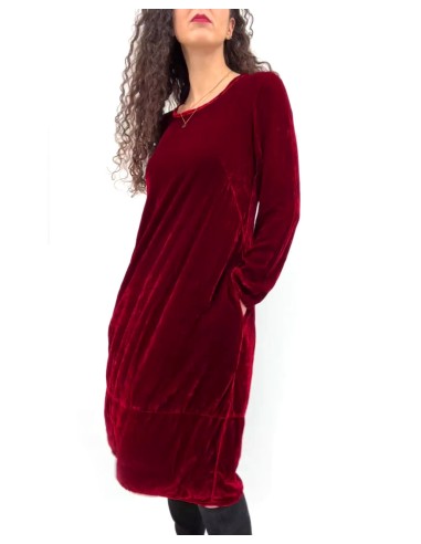 ABITO IN VELLUTO DI SETA ED ECOVISCOSA “FOSSA”