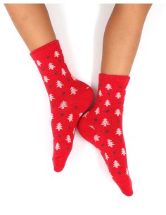 CALZINI IN BAMBU' KIDS "ALBERELLI" - ROSSO 2