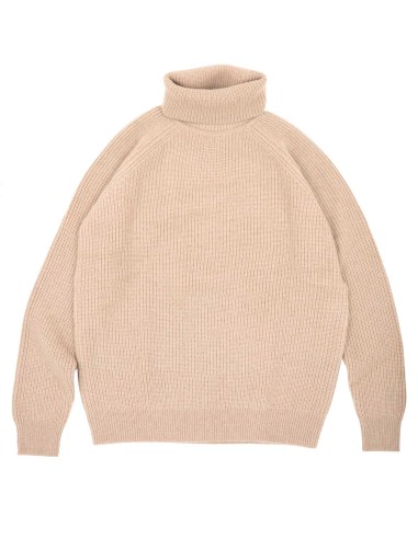 MAGLIONE UNISEX A COLLO ALTO IN 100% LANA DI...