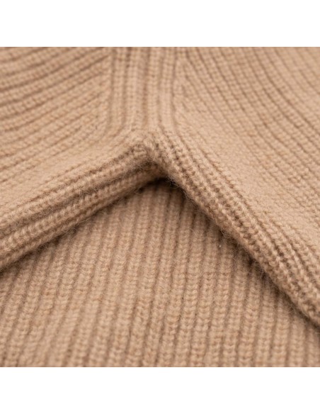 MAGLIONE UNISEX A COLLO ALTO IN 100% LANA DI CAMMELLO