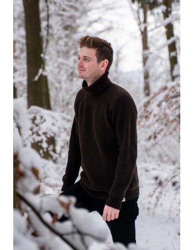 MAGLIONE UNISEX COLLO ALTO IN LANA DI YAK