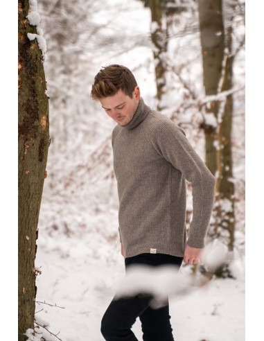 MAGLIONE UNISEX COLLO ALTO IN LANA DI YAK