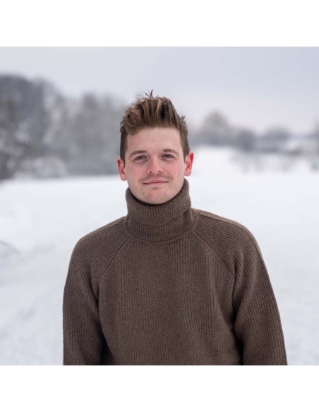 MAGLIONE UNISEX COLLO ALTO IN LANA DI YAK