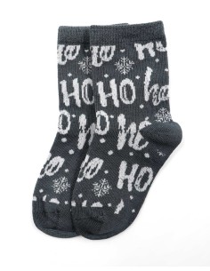 CALZINI IN BAMBU' KIDS "HO-HO-HO" - ANTRACITE