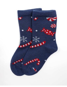 CALZINI IN BAMBU' KIDS "CANDY" - NAVY