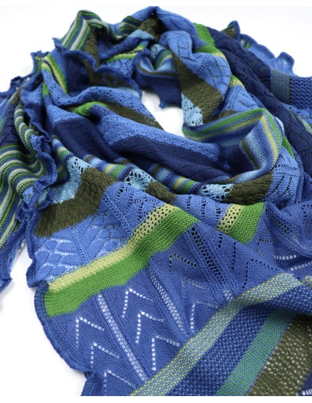 STOLA TRIANGOLARE IN LANA MERINO 100X200 "KYRA"