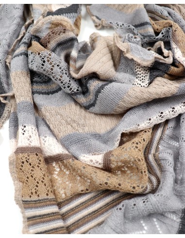 STOLA TRIANGOLARE IN LANA MERINO 100X200 "KYRA"