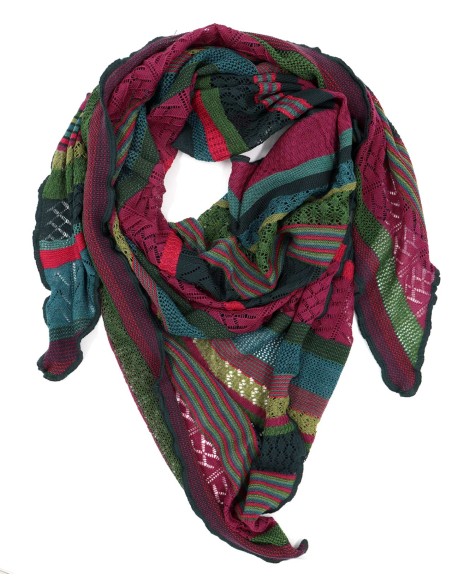 STOLA TRIANGOLARE IN LANA MERINO 100X200 "KYRA"