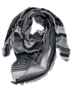 STOLA TRIANGOLARE IN LANA MERINO 100X200 "KYRA" - GRIGIO