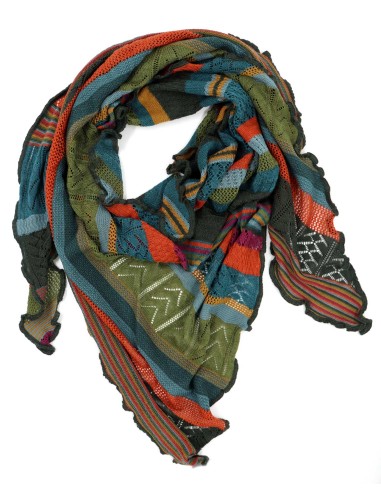 STOLA TRIANGOLARE IN LANA MERINO 100X200 "KYRA"