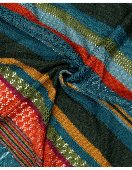 STOLA TRIANGOLARE IN LANA MERINO 100X200 "KYRA"