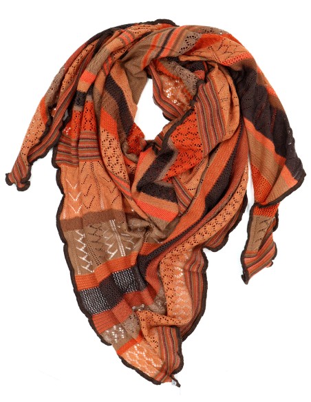 STOLA TRIANGOLARE IN LANA MERINO 100X200 "KYRA"