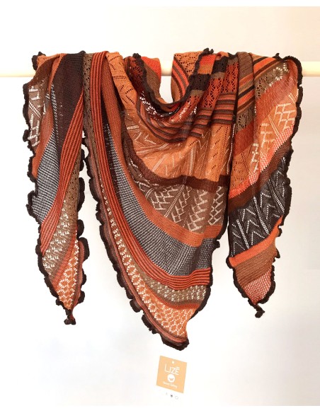 STOLA TRIANGOLARE IN LANA MERINO 100X200 "KYRA"