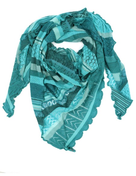 STOLA TRIANGOLARE IN LANA MERINO 100X200 "KYRA"