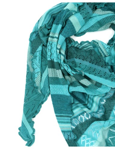 STOLA TRIANGOLARE IN LANA MERINO 100X200 "KYRA"