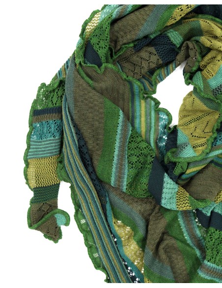 STOLA TRIANGOLARE IN LANA MERINO 100X200 "KYRA"