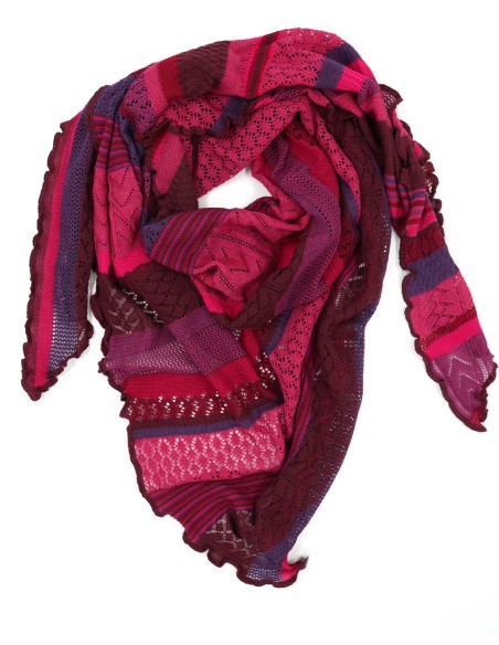 STOLA TRIANGOLARE IN LANA MERINO 100X200 "KYRA"