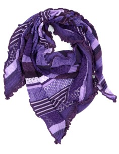 STOLA TRIANGOLARE IN LANA MERINO 100X200 "KYRA" - VIOLA 2