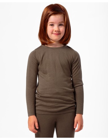 CASHMIRETTA KIDS MANICA LUNGA IN SETA E CASHMERE