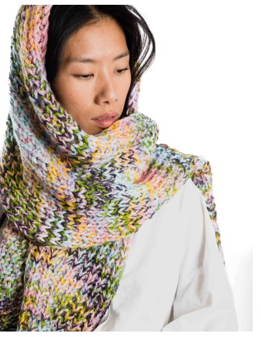 SCIARPA 100% LANA FATTA A MANO MULTICOLOR "SOL"