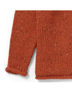 MAGLIONE DONNA IN 100% LANA DONEGAL - ARANCIO