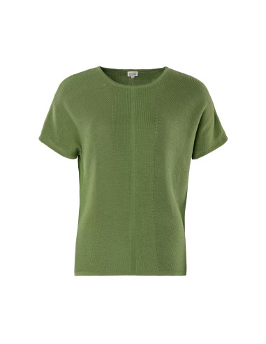 PULL MANICHE CORTE IN COTONE BIOLOGICO "OLIANA"