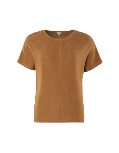 PULL MANICHE CORTE IN COTONE BIOLOGICO "OLIANA"