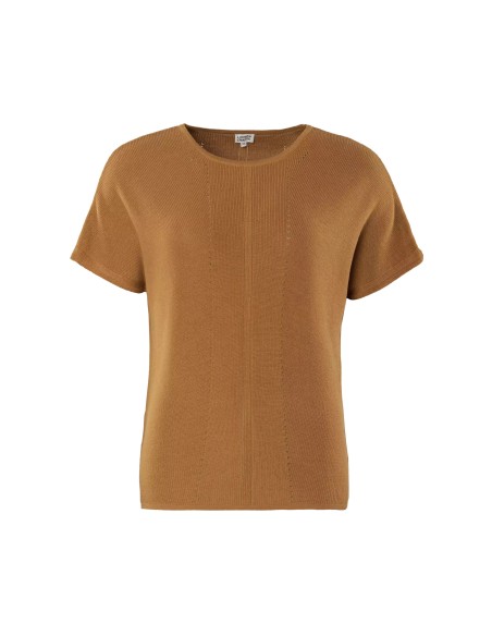 PULL MANICHE CORTE IN COTONE BIOLOGICO "OLIANA"