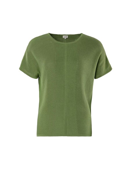 PULL MANICHE CORTE IN COTONE BIOLOGICO "OLIANA"