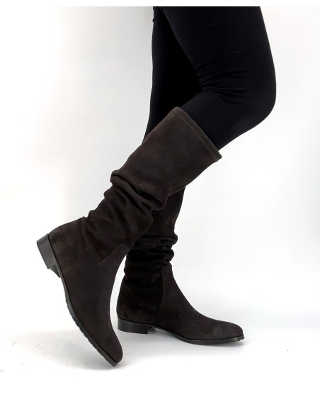 STIVALE INVERNALE DONNA IN CAMOSCIO STRETCH