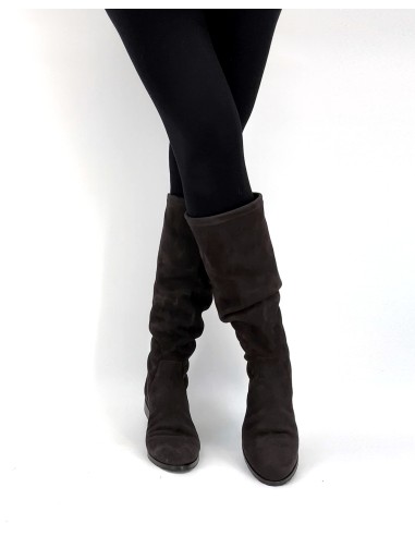 STIVALE INVERNALE DONNA IN CAMOSCIO STRETCH