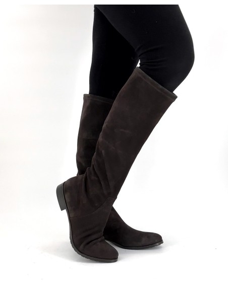STIVALE INVERNALE DONNA IN CAMOSCIO STRETCH