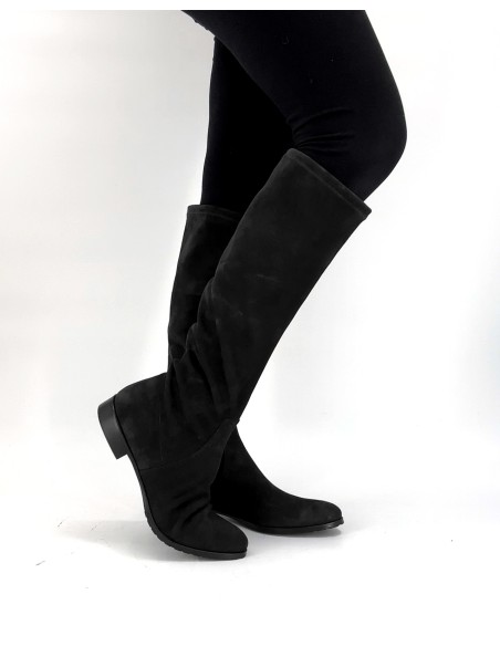 STIVALE INVERNALE DONNA IN CAMOSCIO STRETCH