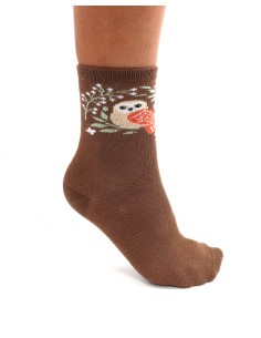 CALZINI BAMBU' BAMBINI "ANIMALI DEL BOSCO! - MARRONE