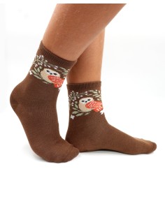 CALZINI BAMBU' BAMBINI "ANIMALI DEL BOSCO! - MARRONE 2
