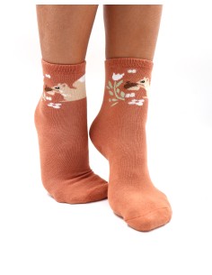 CALZINI BAMBU' BAMBINI "ANIMALI DEL BOSCO! - TERRACOTTA