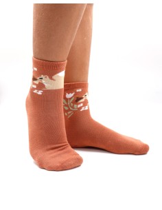 CALZINI BAMBU' BAMBINI "ANIMALI DEL BOSCO! - TERRACOTTA 2