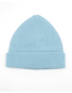 BERRETTO IN 100% CASHMERE "SOFT" - AZZURRO