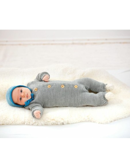 TUTINA NEONATO IN LANA MERINO BIOLOGICA A TRICOT