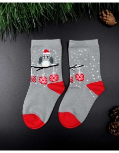 CALZINI IN BAMBU' KIDS "GUFO" - GRIGIO